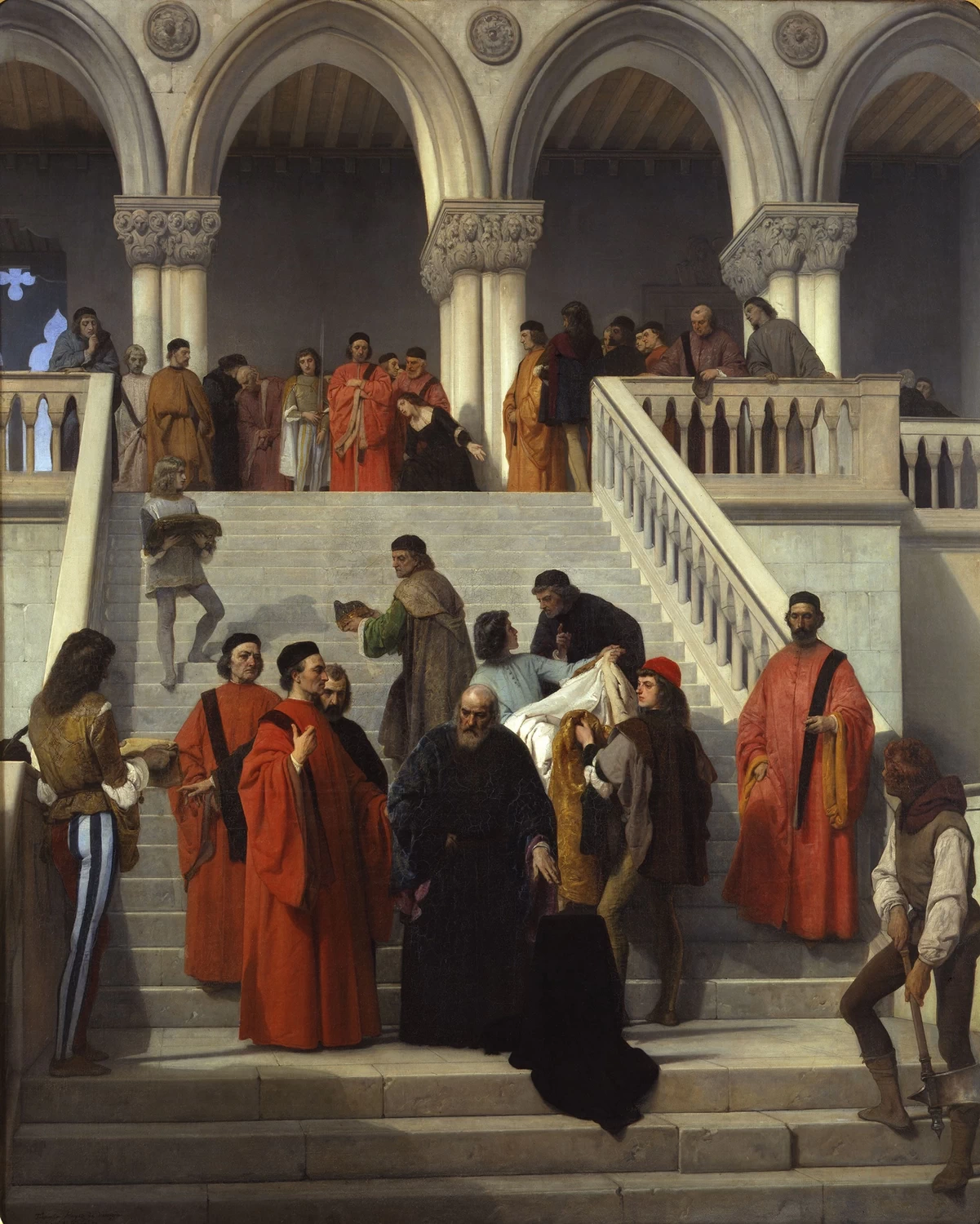 Gli ultimi momenti del doge Marin Faliero sulla scala detta del piombo - Pinacoteca Brera